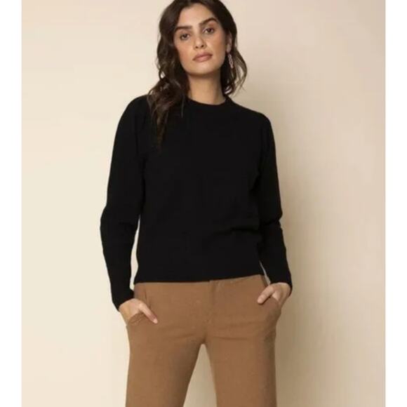 27 Miles Malibu Sweater Womens Small Medium Black Crew Neck Knit Cashmere - Picture 1 of 8